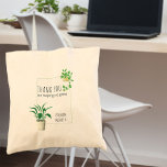 Tote Bag Merci pour m'aider à développer les Plantes de mai<br><div class="desc">Sac fourre-tout personnalisé avec devis et plantes de maison aquarelle. La citation de l'enseignant dit "merci de m'avoir aidé à grandir" et vous pouvez personnaliser le sac avec votre nom. Un cadeau de remerciement utile et moderne pour votre professeur.</div>
