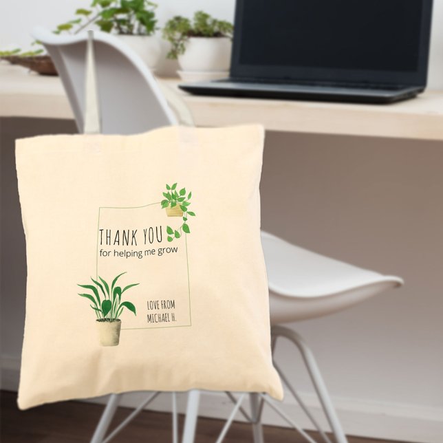Tote Bag Merci pour m'aider à développer les Plantes de mai (Créateur téléchargé)