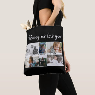 Tote Bag Mère avec enfants et famille Maman 6 Photo Collage