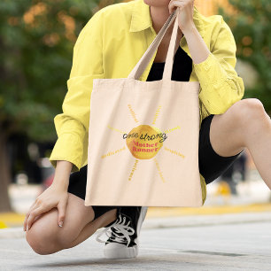 Tote Bag Mère coureuse Yellow Sunshine Aquarelle personnali