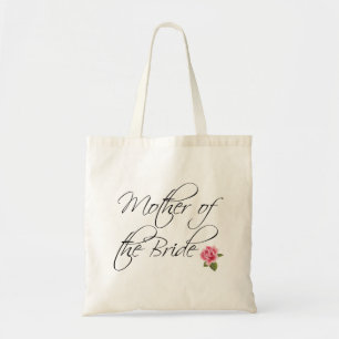 Tote Bag Mère de la calligraphie de mariée et Rose