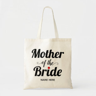 Tote Bag Mère de la mariée audacieuse mariage de typographi