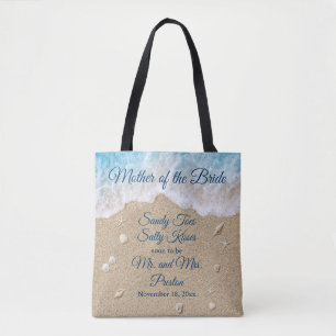 Tote Bag Mère de la Mariée Blue Beach Vave des orteils de s