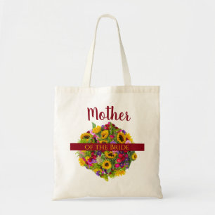 Tote Bag Mère De La Mariée Bouquet Floral Coloré