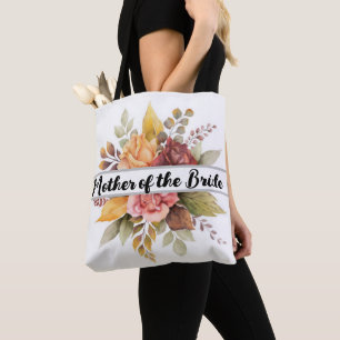 Tote Bag Mère de la mariée Bourgogne Mariage de automne flo