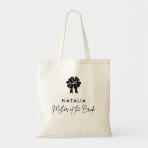 Tote Bag Mère de la Mariée Écriture Arc Minime Coquette