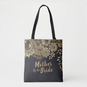 Tote Bag Mère de la mariée en faux or