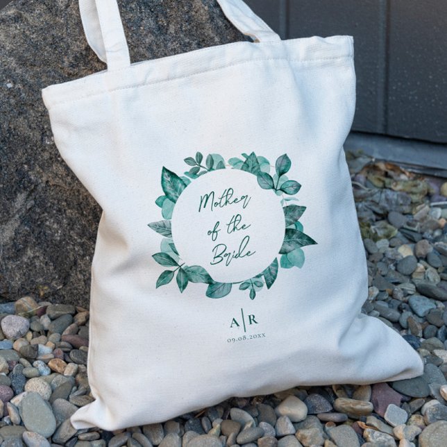 Tote Bag Mère de la Mariée, fête de mariage Turquoise et ve (Créateur téléchargé)