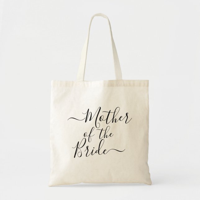 Tote Bag Mère de la Mariée mariée moderne script (Devant)