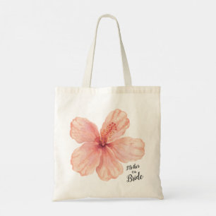 Tote Bag Mère de la mariée rose Hibiscus Flower
