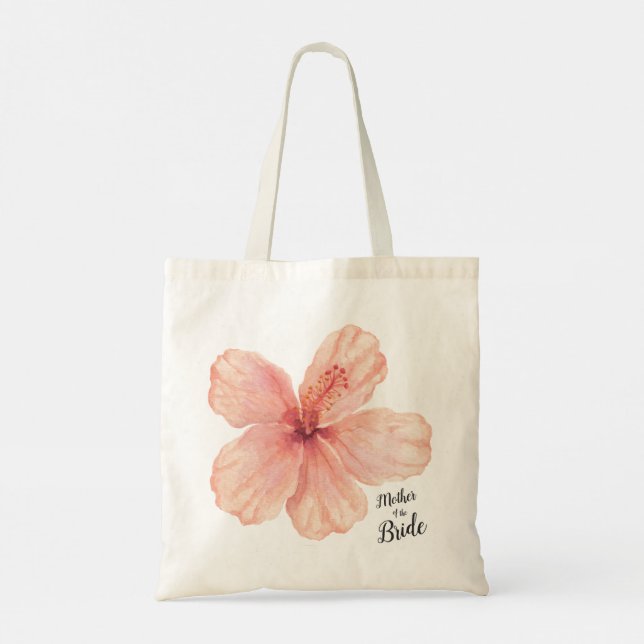 Tote Bag Mère de la mariée rose Hibiscus Flower (Dos)