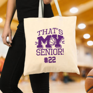 Tote Bag Mère du Basket-ball Numéro de Maillot Senior Viole