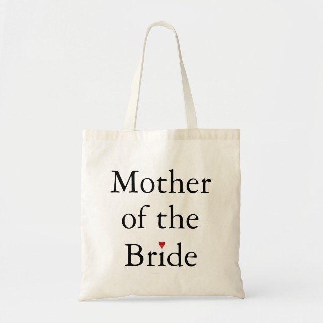 Tote Bag Mère du coeur rouge de la mariée (Devant)