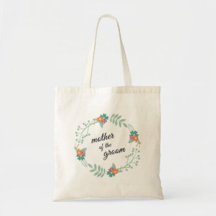Tote Bag Mère du mariage floral de guirlande de marié
