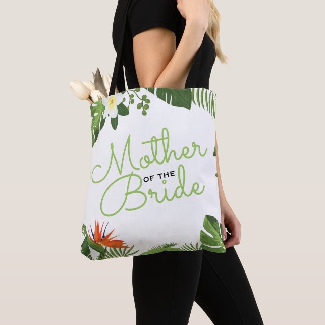Tote Bag Mère du mariage tropical de destination de jeune (De près)