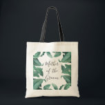 Tote Bag Mère du marié. mariage de verdure tropicale<br><div class="desc">Aquarelle de verdure tropicale sac fourre-tout mariage "Mère du marié". Veuillez me contacter si vous avez besoin d'autres articles.</div>