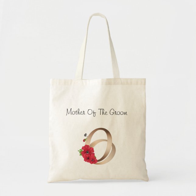 Tote Bag Mère du marié, mère, cadeau, bagues mariages, (Devant)