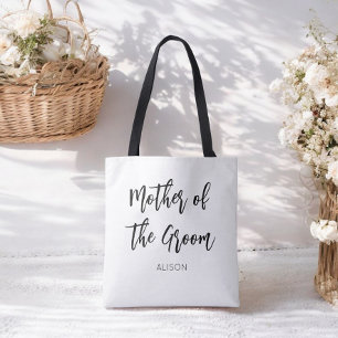 Tote Bag Mère du marié noir blanc