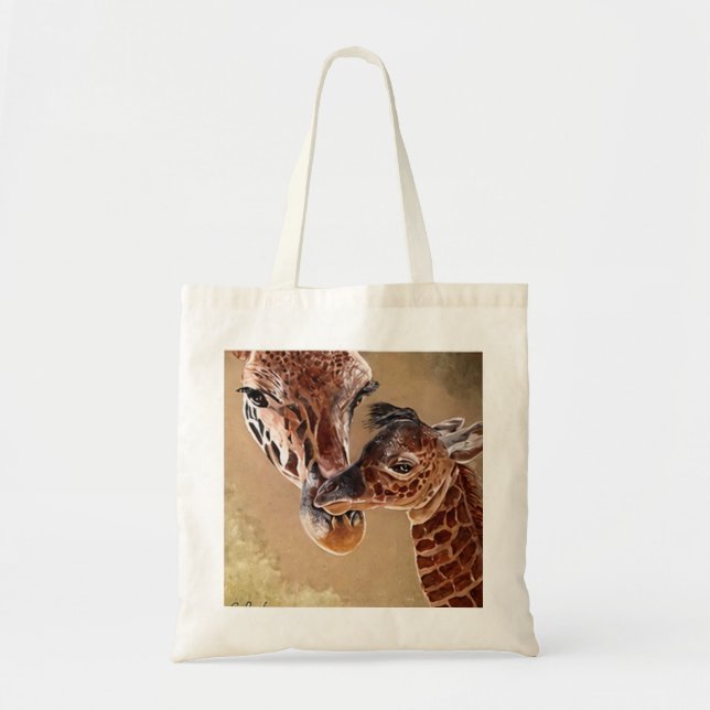 Tote Bag Mère et bébé girafe (Devant)
