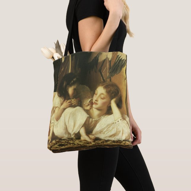 Tote Bag Mère et Enfant (alias Cerises) par Lord Leighton (De près)
