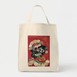 Tote Bag Mère et fille de Dia de Los Muertos Skeletons