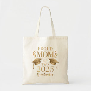 Tote Bag Mère fière de deux diplômés de 2025 Diplômés Jumea