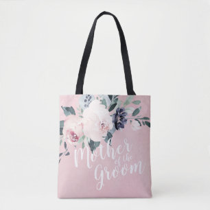 Tote Bag Mère florale rose personnalisée du marié