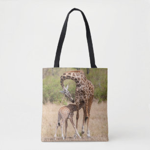 Tote Bag Mère girafe et bébé au Kenya