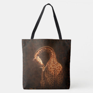 Tote Bag Mère Giraffe et bébé
