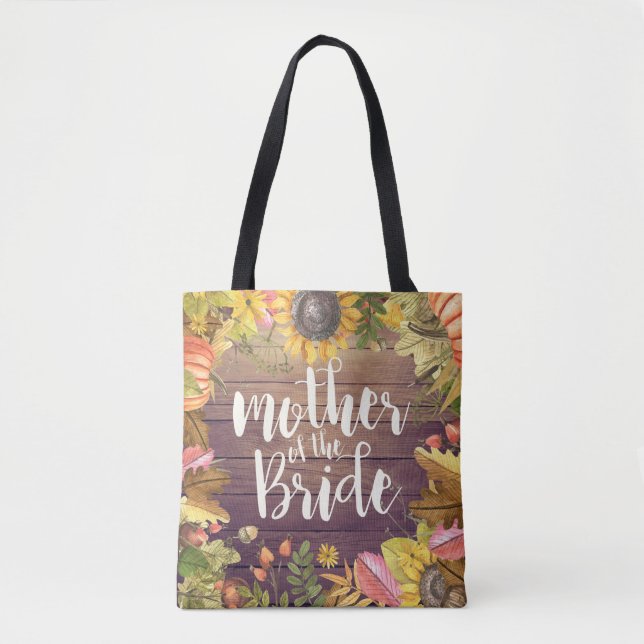 Tote Bag Mère mariage de la mariée Automne Maple Citrouille (Devant)