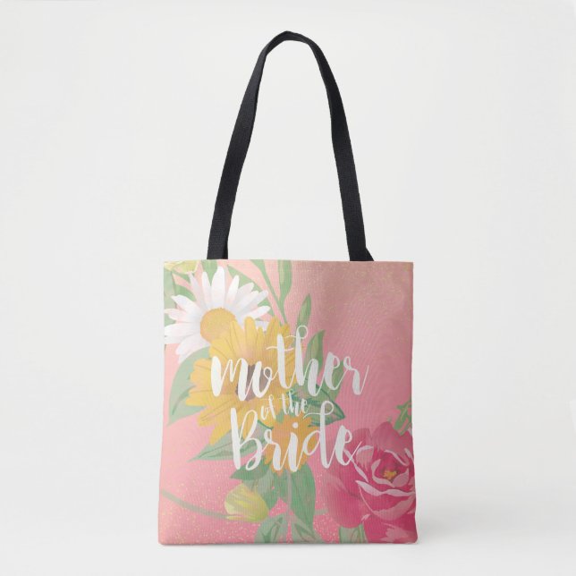 Tote Bag Mère mariage de la mariée Fleurs Parties scintilla (Devant)