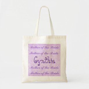 Tote Bag MÈRE nommée faite sur commande de la damassé de