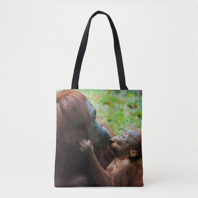 Tote Bag Mère orang-outan avec bébé (Devant)