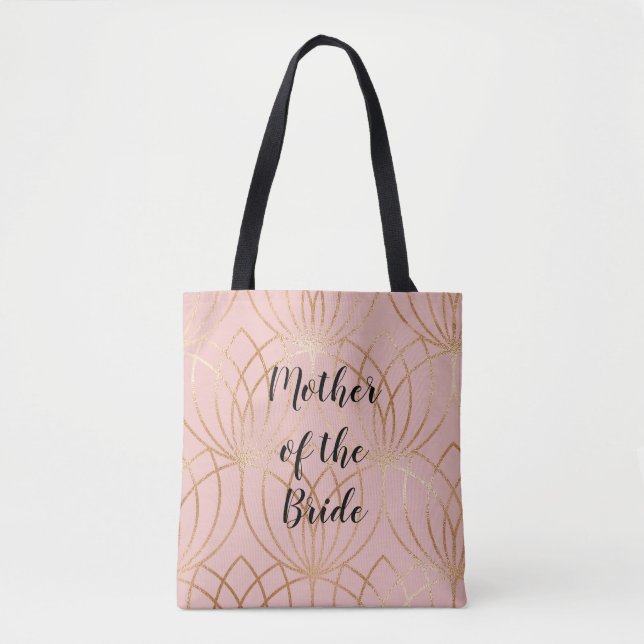 Tote Bag Mère rose d'or et de Blush de la Bride Fourre-tout (Devant)