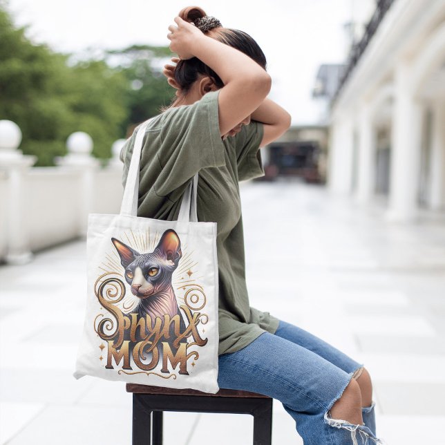 Tote Bag Mère Sphynx Maman Amoureuse de Chat Féminin (Sphynx Cat Mom Tote Bag )