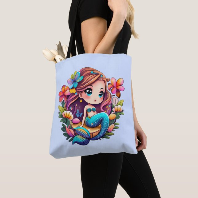 Tote Bag Mermaid Kawaii  (De près)