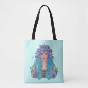 Tote Bag Mermaid Rose dans l'art marin par Renee Lavoie