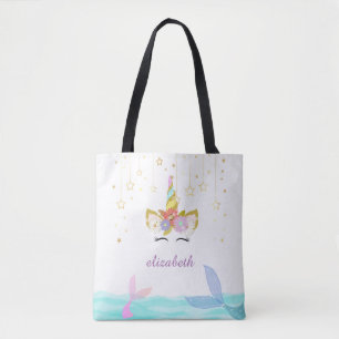Tote Bag Mermaid Unicorn Shoulder Totes