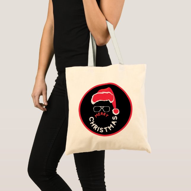 Tote Bag Merry & Bright, Joyeux Noël, Cadeau de Noël (Devant (produit))