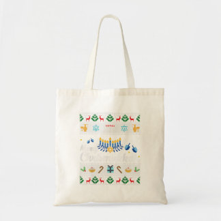 Tote Bag Merry Chrismukkah Happy Hanoukka plus M
