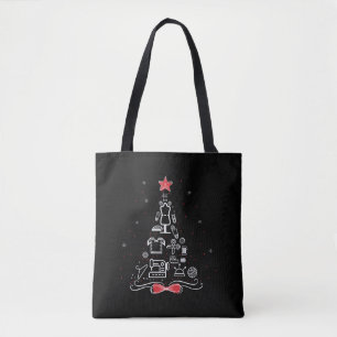 Tote Bag Merry Christmas Tree Sewing crochet Outils,