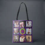 Tote Bag Merry Christmas Wreath Custom Photo Collage<br><div class="desc">Créez votre propre sac fourre-tout de collage photo personnalisé de 8 avec vos images personnalisées. VEUILLEZ VÉRIFIER MON MAGASIN POUR PLUS DE CONCEPTION DE COLLAGES Ajoutez vos favoris, designs, photos ou illustrations pour créer quelque chose de totalement unique. Pour modifier ce modèle de conception, il vous suffit de télécharger votre...</div>