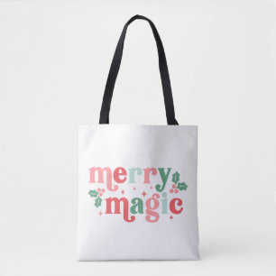 Tote Bag Merry Magic - Colorée Typographie de vacances