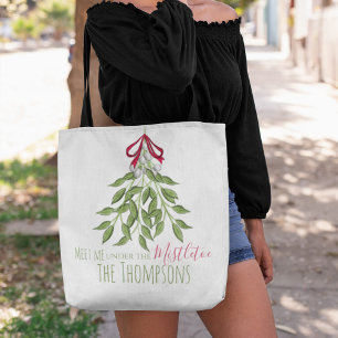 Tote Bag Merry Mistletoe aux baies blanches