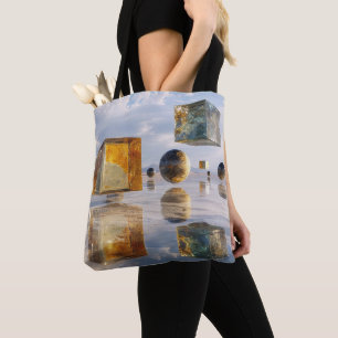 Tote Bag Merveilles Géométriques Flottantes sur l'Eau