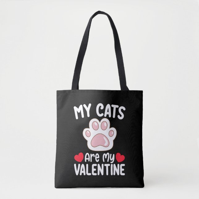 Tote Bag Mes Chats Sont Mes Amateurs Amoureux Des Animaux D (Devant)