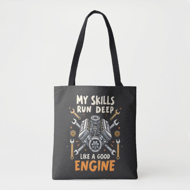 Tote Bag Mes compétences fonctionnent profondément comme un (Devant)