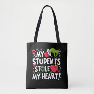 Tote Bag Mes élèves ont volé mon cœur Noël Xmas Enseignant