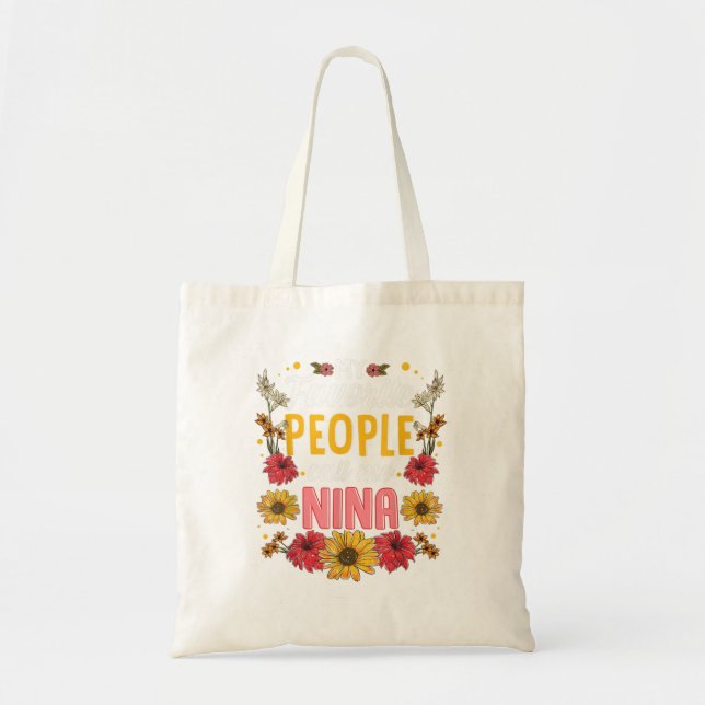 Tote Bag Mes Gens Préférés M'Appelent Nina Shirt M (Devant)
