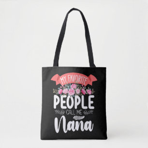 Tote Bag Mes personnes préférées m'appellent Nana la fête d